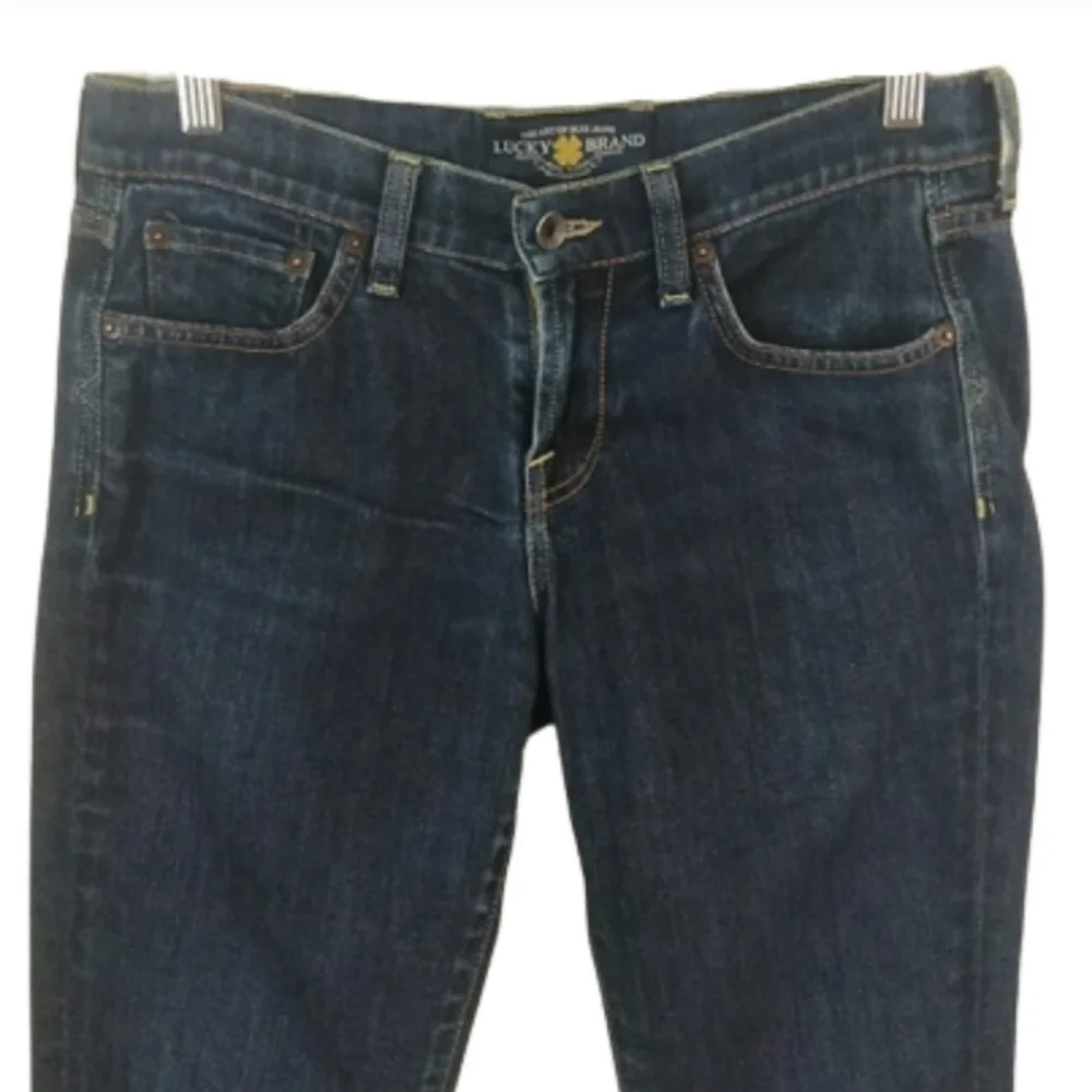 Lucky Sweet'n Straight Medium Dark Wash Blue Jean Boho Bohemian Pants Like New!